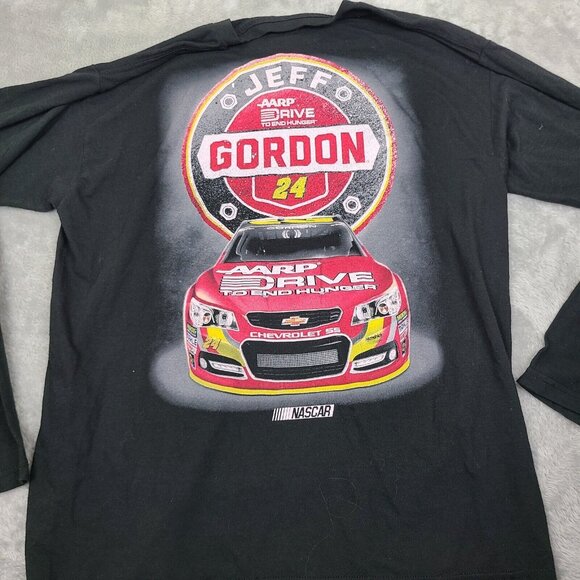 Jeff Gordon #24 NASCAR AARP Drive‎ To End Hunger T-shirt Size (L) Large - Picture 8 of 8
